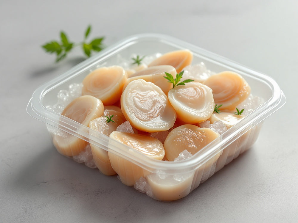 Chilled Geoduck Clam Portions - 6pc Tray fresh product image without printed package numbers