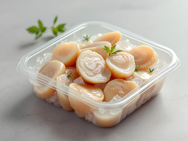 Chilled Geoduck Clam Portions - 6pc Tray fresh product image without printed package numbers