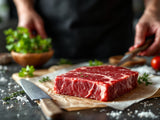 Australian Wagyu Striploin Steak fresh product image without printed package numbers