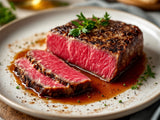 Australian Wagyu Striploin Steak fresh product image without printed package numbers