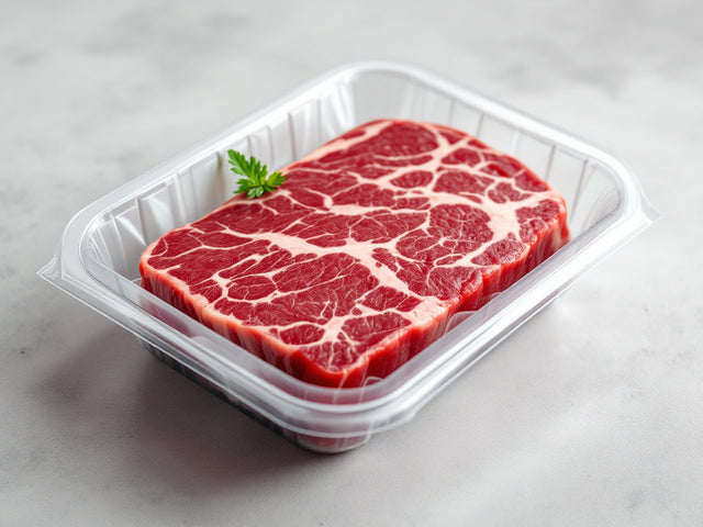 Australian Wagyu Striploin Steak fresh product image without printed package numbers