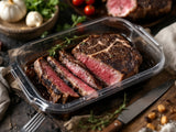 Choice Angus Ribeye Steak Tray fresh product image without printed package numbers