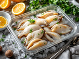 Chilled Geoduck Clam Portions - 6pc Tray fresh product image without printed package numbers