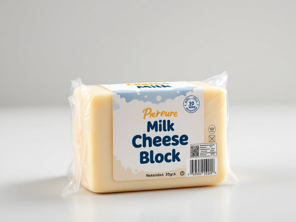 Pure Milk Cheese Block fresh product image without printed package numbers
